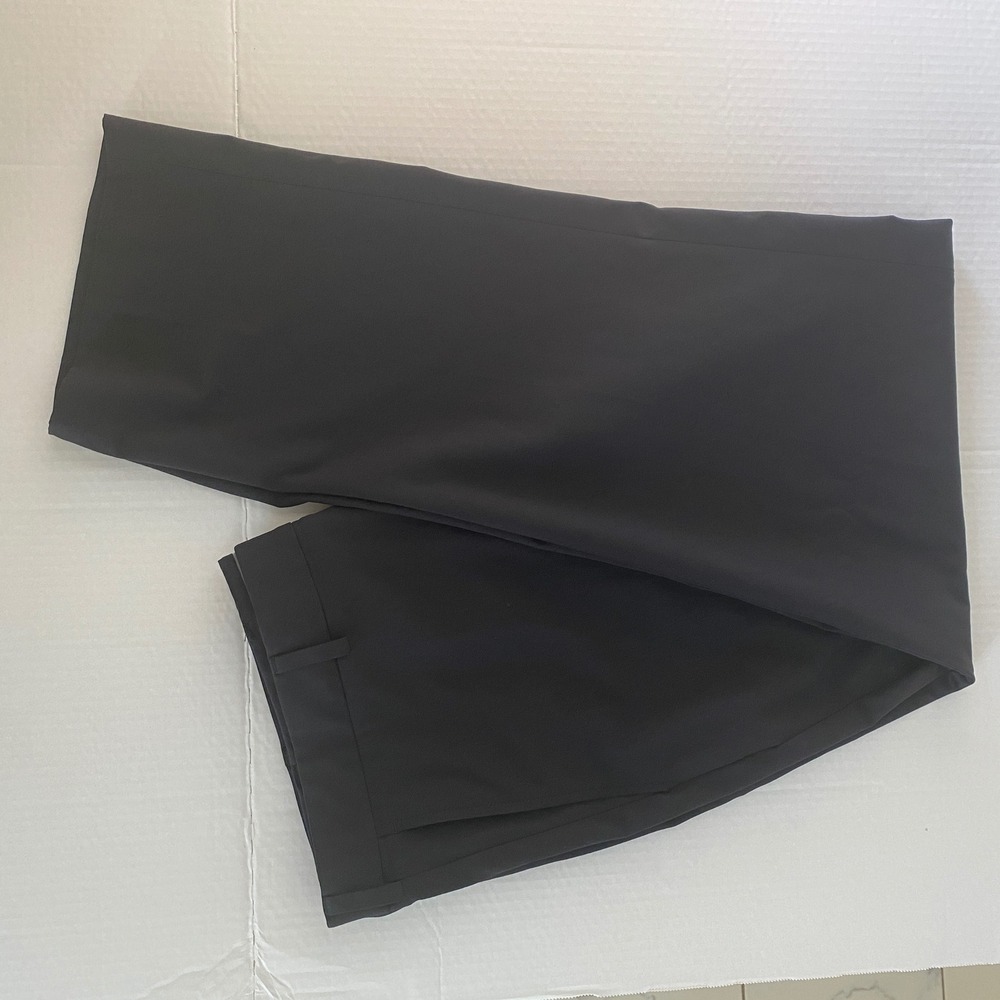 Walter Hagen Mens Golf Pants Black Flat Front Lightweight Polyester 38x32